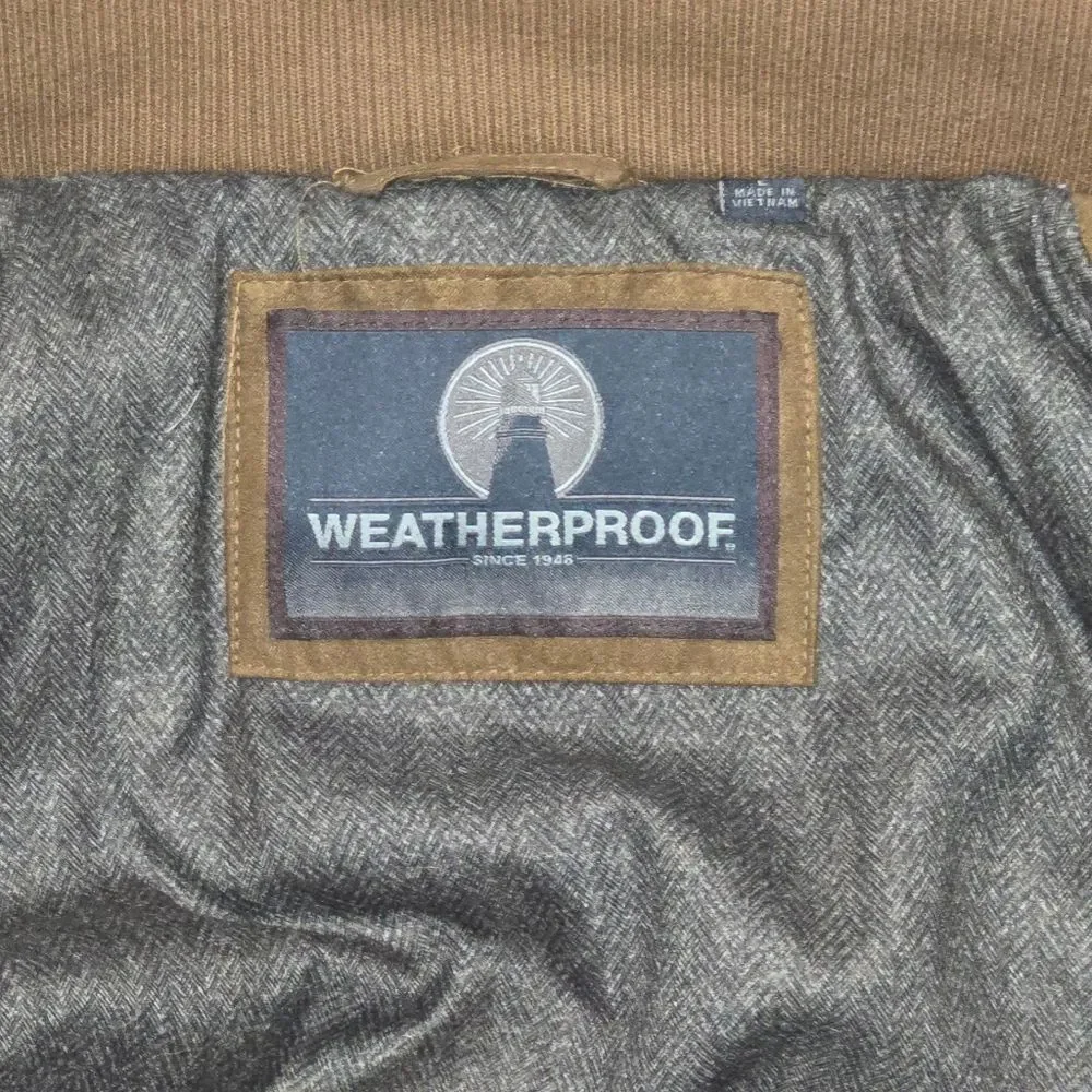 EUC VTG Weatherproof Men's Brown Jacket | Size Large | Faux Suede Winter Jacket